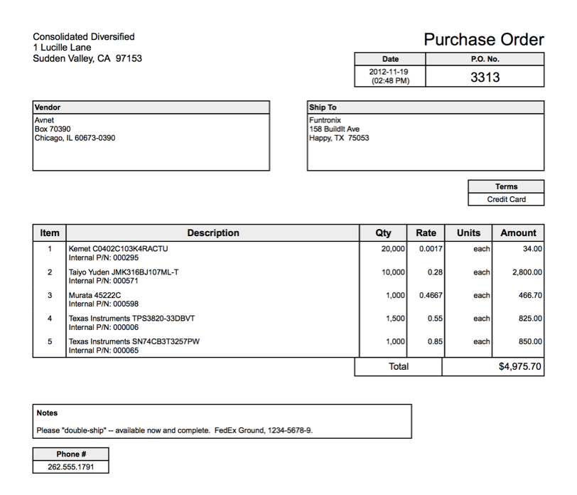 email pos to vendors