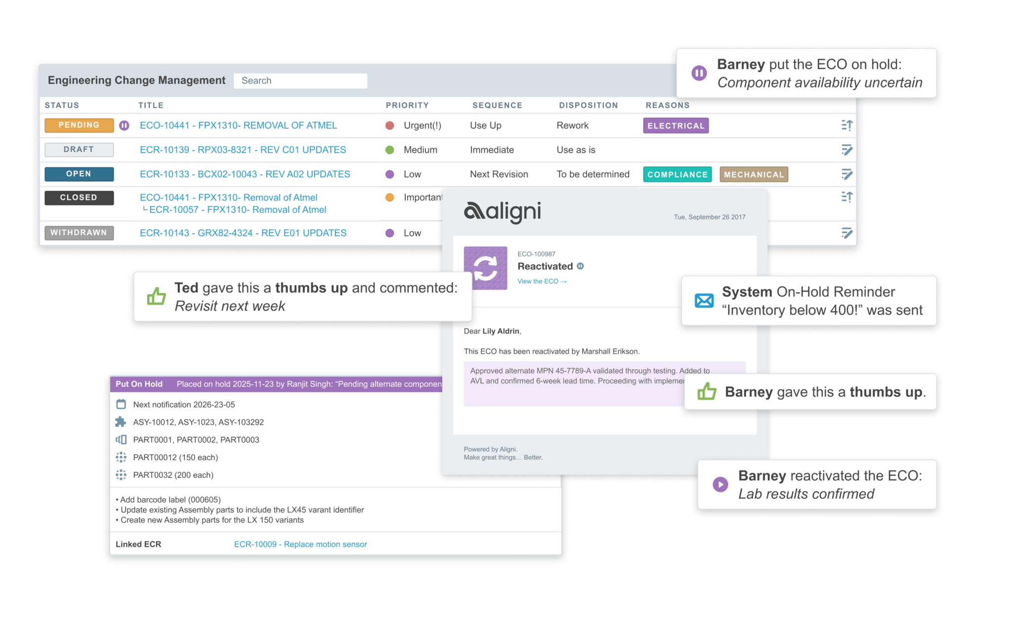 Engineering Change Management Updates - Aligni