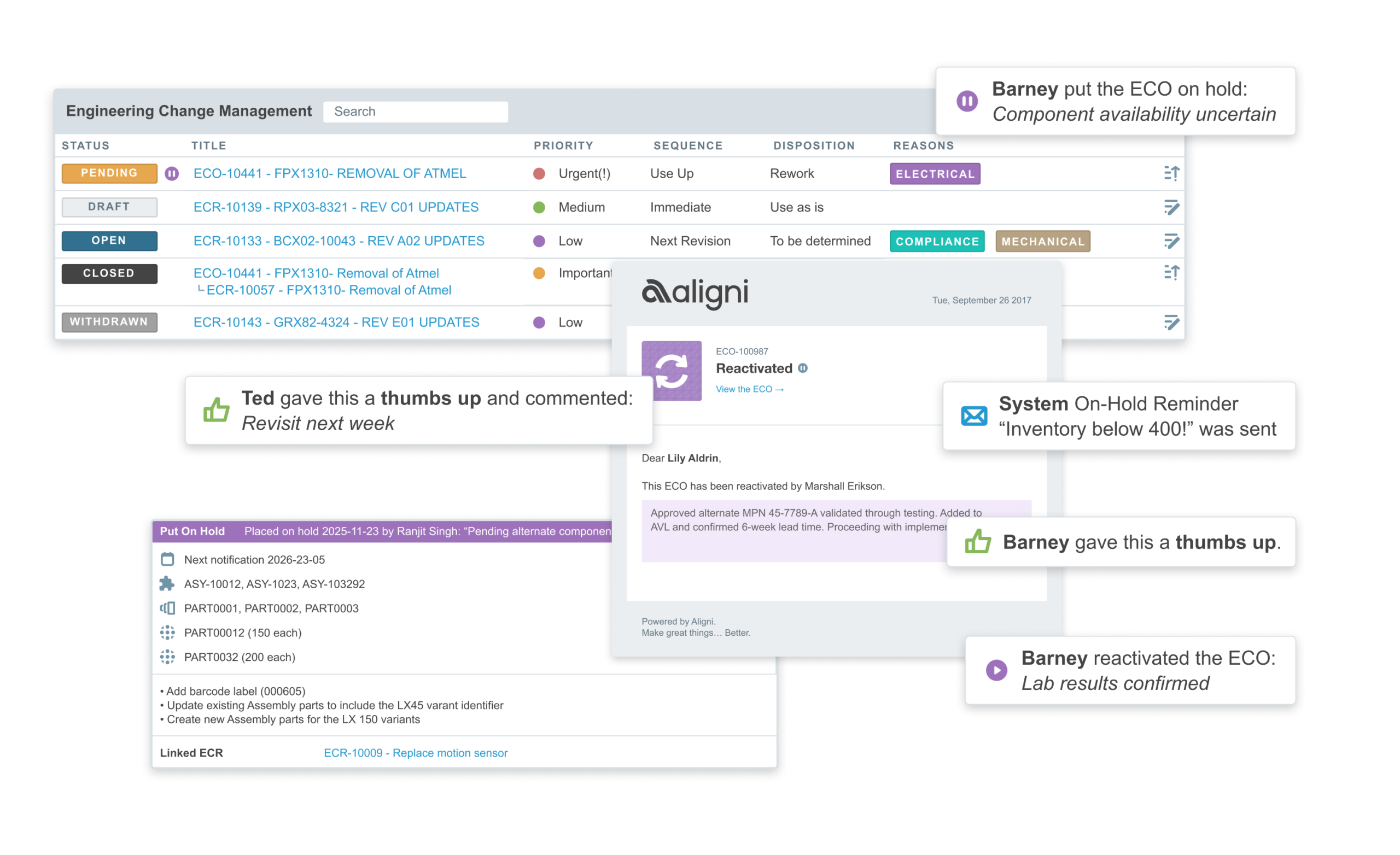 Engineering Change Management Updates